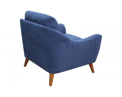 Coaster™ Gano Sloped Arm Upholstered Chair - Navy Blue