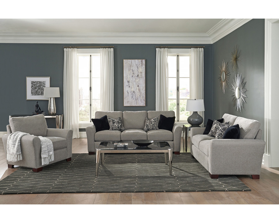 Coaster - Drayton Flared Arm Upholstered Sofa in Warm Gray