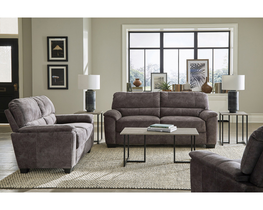 Coaster Hartsook 2-Piece Pillow Top Arm Living Room Set - Charcoal Gray