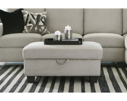 Coaster - Whitson Upholstered Storage Ottoman in Stone