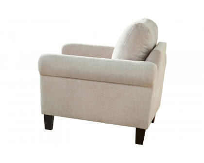 Coaster™ Nadine Upholstered Round Arm Chair - Oatmeal