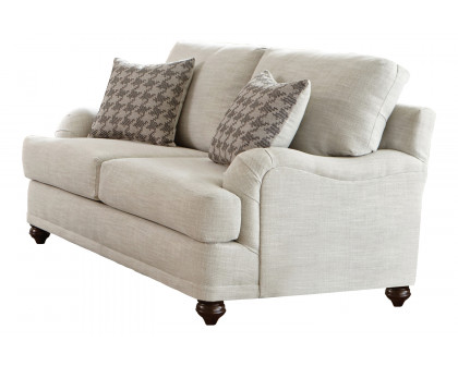 Coaster - Glenn Cushion Back Loveseat in Light Gray