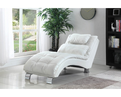 Coaster Dilleston Upholstered Chaise - White