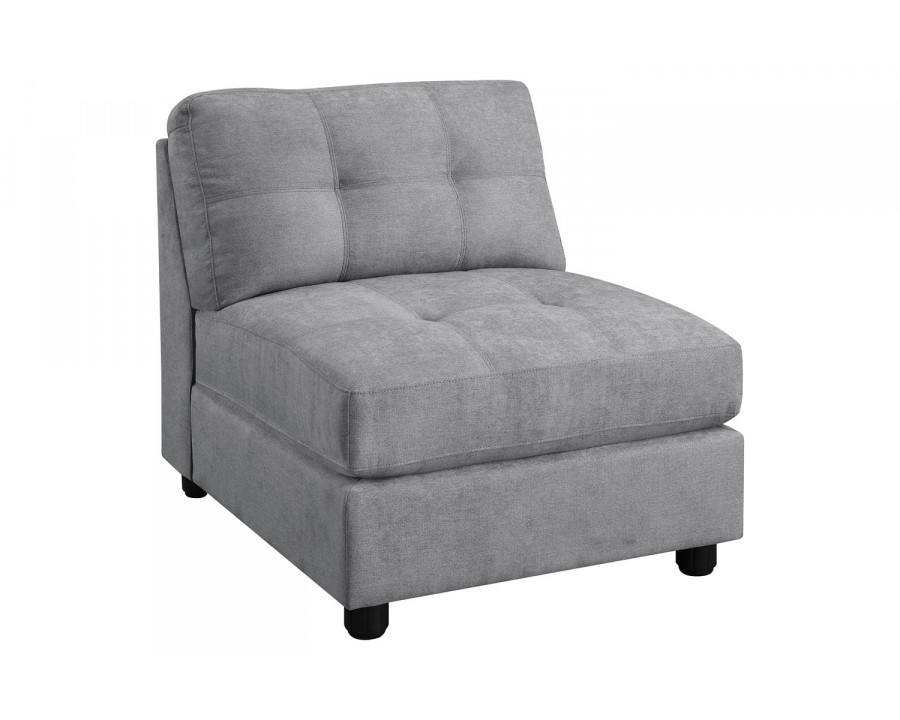 Coaster - Claude Tufted Cushion Back Armless Chair in Dove