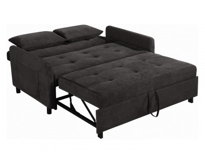 Coaster - Underwood Tufted Sleeper Sofa Bed in Charcoal