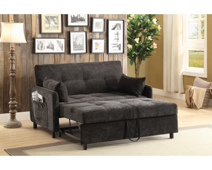 Coaster - Underwood Tufted Sleeper Sofa Bed in Charcoal