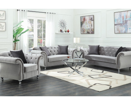 Coaster - Frostine Upholstered Tufted Living Room Set