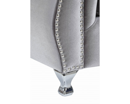 Coaster™ Frostine Button Tufted Chair - Silver