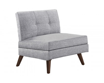 Coaster - Churchill Button Tufted Corner Sofa in Gray