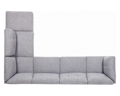 Coaster - Churchill Button Tufted Corner Sofa in Gray