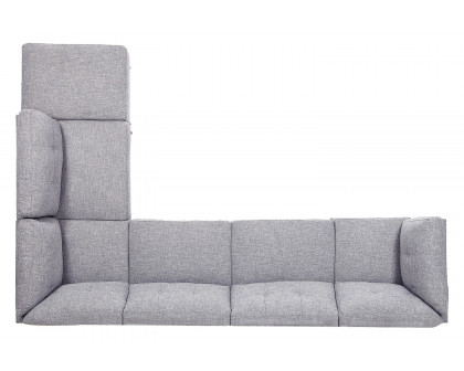 Coaster - 6-Piece Upholstered Modular Tufted Sectional in Gray/Walnut