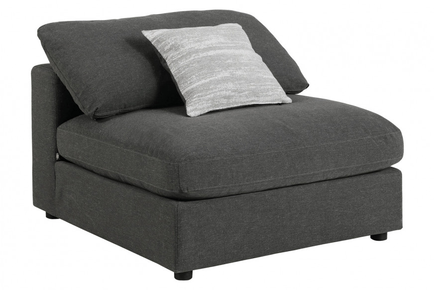 Coaster™ Serene Upholstered Armless Chair - Charcoal