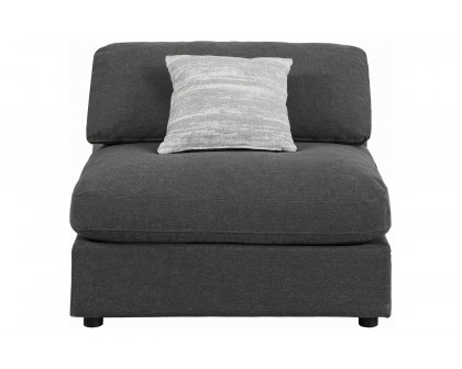 Coaster™ Serene Upholstered Armless Chair - Charcoal