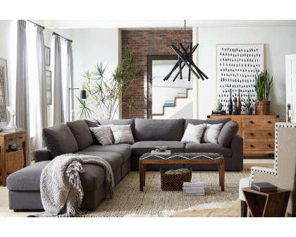 Coaster 6-Piece Upholstered Modular Sectional - Charcoal