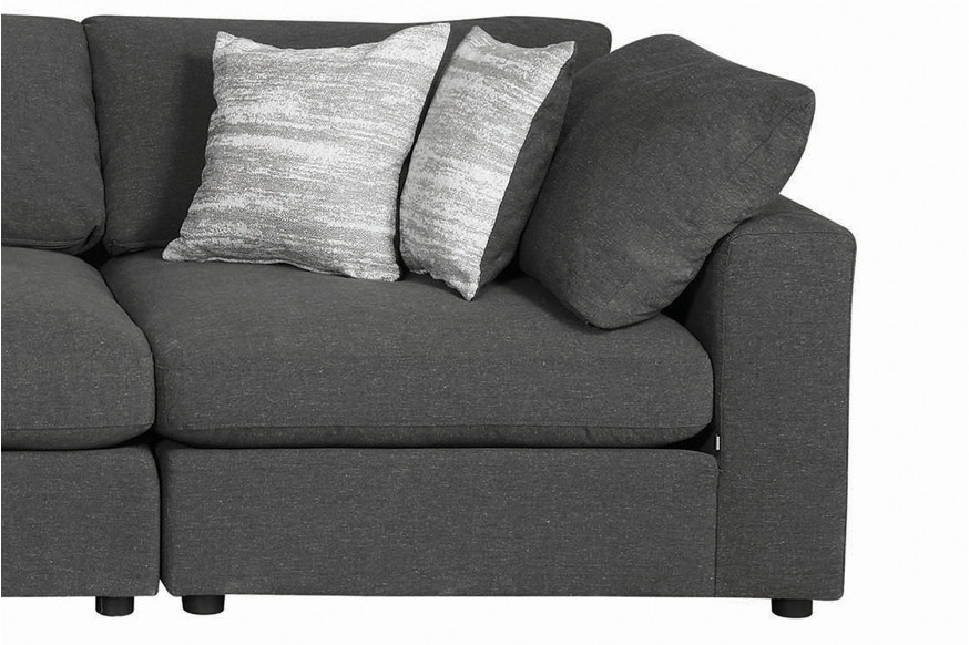 Coaster™ Serene Upholstered Corner - Charcoal