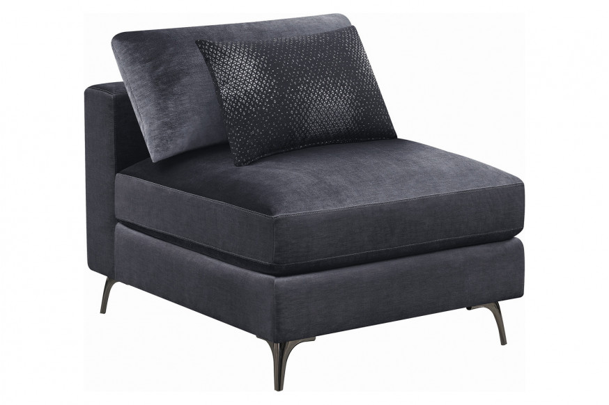 Coaster™ Schwartzman Removable Cushion Armless Chair - Charcoal