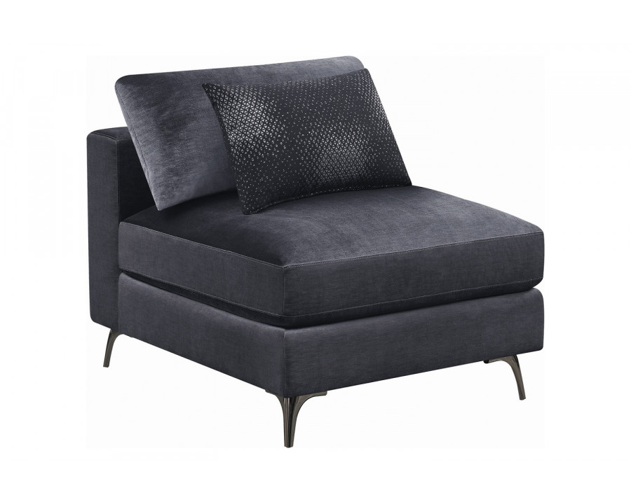 Coaster - Schwartzman Removable Cushion Armless Chair in Charcoal