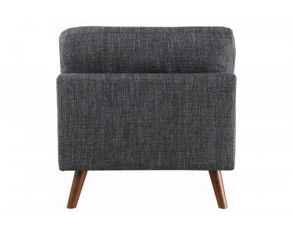 Coaster™ Churchill Tufted Cushion Back Armless Chair - Dark Gray/Walnut