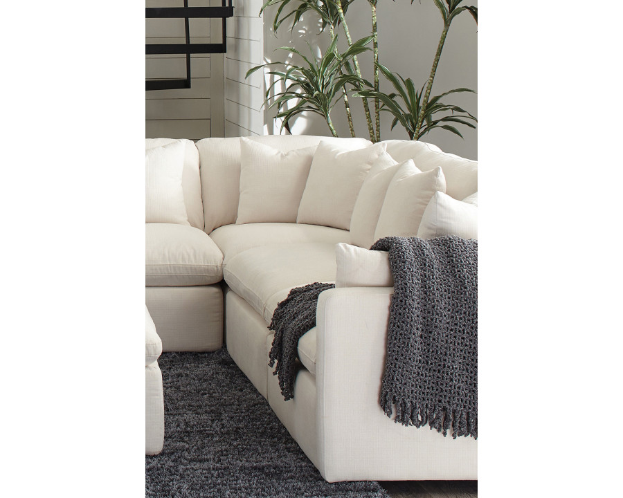 Coaster - Hobson Cushion Back Corner in Off-White