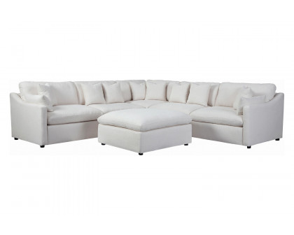 Coaster - Hobson Cushion Seat Ottoman in Off-White