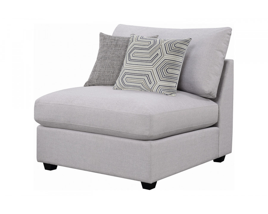 Coaster - Cambria Upholstered Armless Chair in Gray