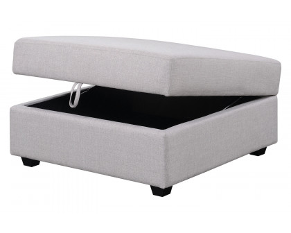 Coaster - Cambria Square Storage Ottoman in Gray