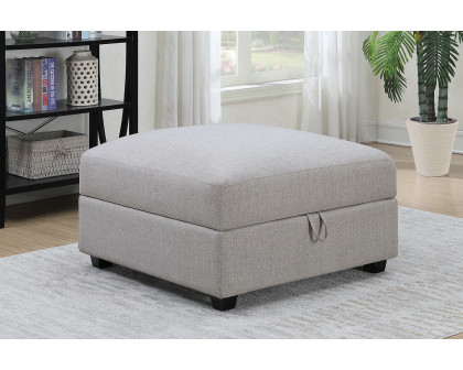 Coaster - Cambria Square Storage Ottoman in Gray