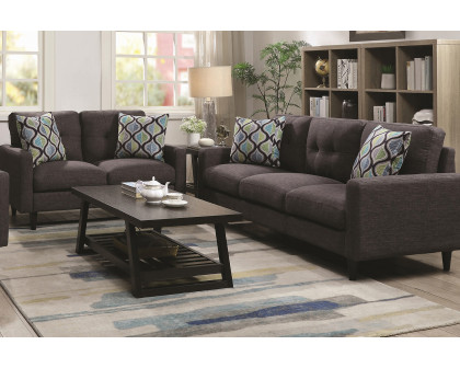 Coaster - Watsonville Tufted Back Sofa in Gray