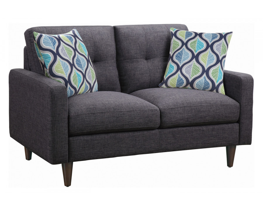 Coaster - Watsonville Tufted Back Loveseat in Gray