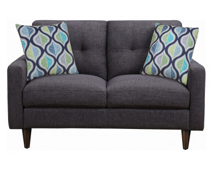 Coaster - Watsonville Tufted Back Loveseat in Gray