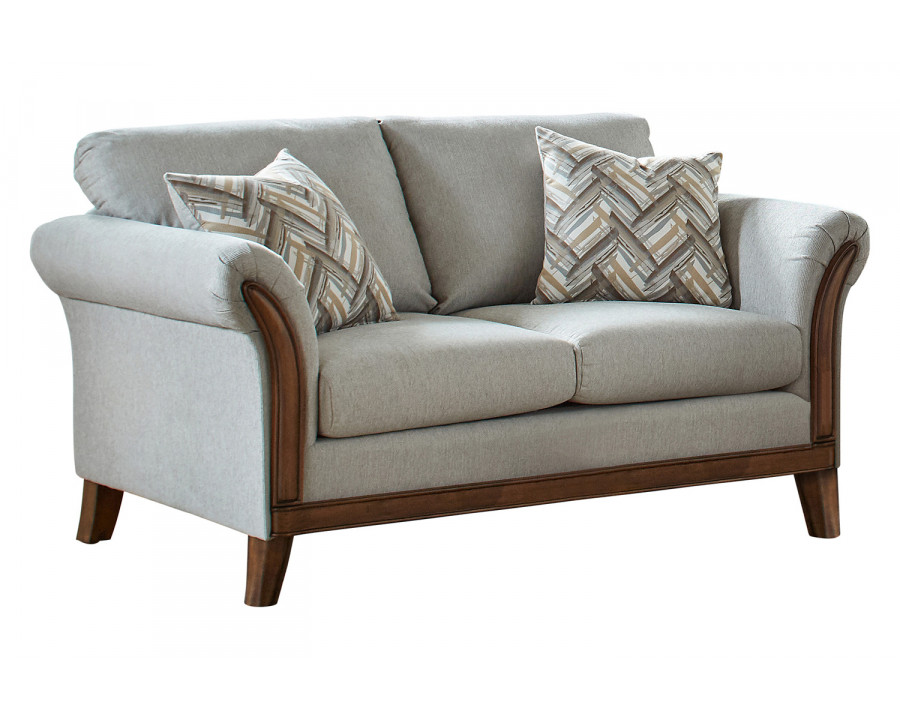 Coaster - Roxanne Upholstered Flared Arm Loveseat in Platinum