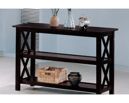 Coaster - Sofa Table With 2-Shelf in Deep Merlot