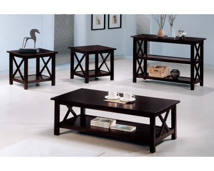 Coaster - Sofa Table With 2-Shelf in Deep Merlot