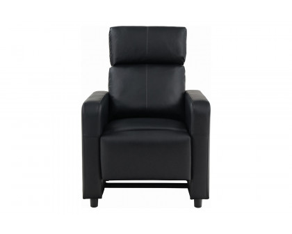 Coaster - Toohey Home Theater Push Back Recliner in Black