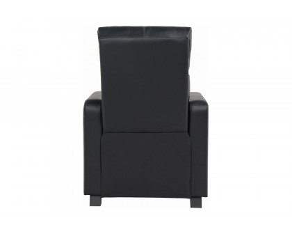 Coaster - Toohey Home Theater Push Back Recliner in Black