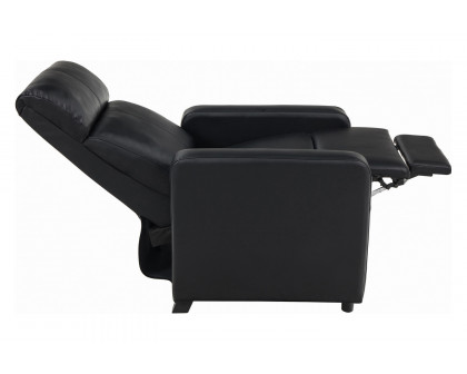 Coaster - Toohey Home Theater Push Back Recliner in Black