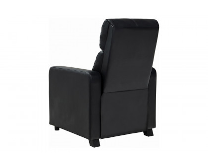 Coaster - Toohey Home Theater Push Back Recliner in Black