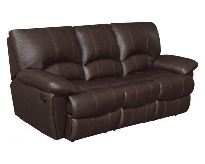 Coaster Clifford Upholstered Pillow Top Arm Living Room Set with Recliner - Chocolate Brown