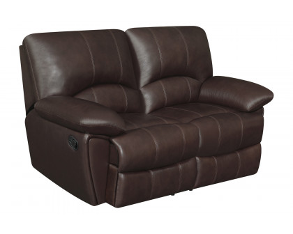 Coaster - Clifford Pillow Top Arm Motion Loveseat in Chocolate