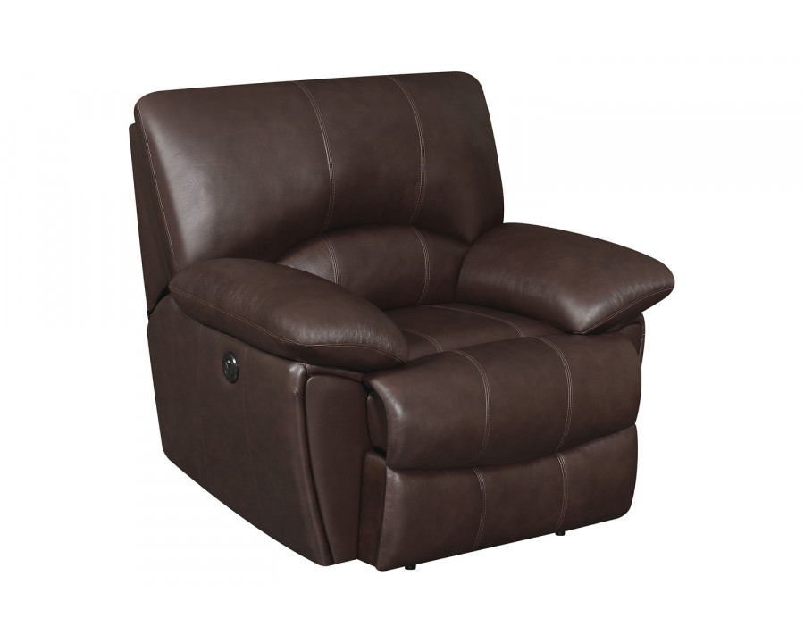 Coaster - Clifford Pillow Top Arm Recliner in Chocolate