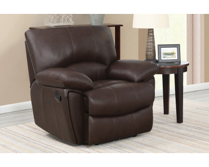 Coaster™ Clifford Pillow Top Arm Recliner - Chocolate