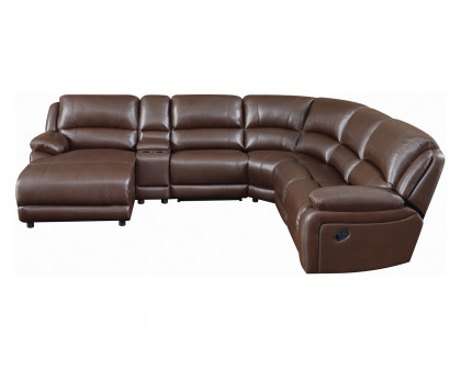 Coaster - Mackenzie 6-Piece Motion Sectional in Chestnut