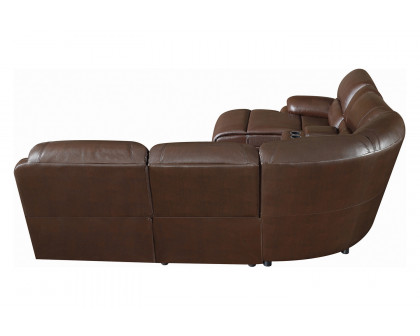 Coaster - Mackenzie 6-Piece Motion Sectional in Chestnut