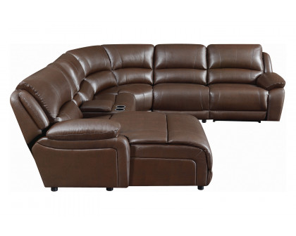 Coaster - Mackenzie 6-Piece Motion Sectional in Chestnut