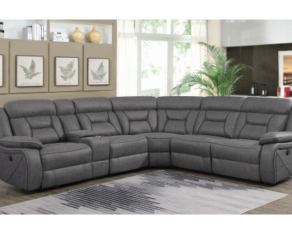 Coaster - Higgins Four-Piece Upholstered Power Sectional