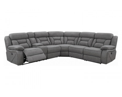 Coaster Higgins Four-Piece Upholstered Power Sectional - Gray