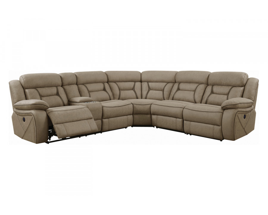 Coaster - Higgins Four-Piece Upholstered Power Sectional