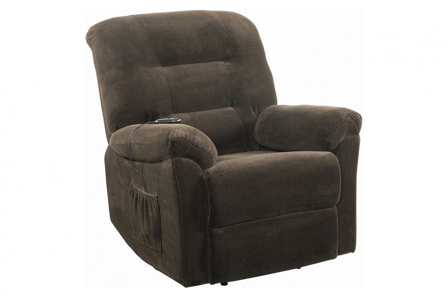 Coaster™ Upholstered Power Lift Recliner - Chocolate