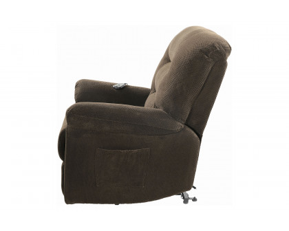 Coaster™ Upholstered Power Lift Recliner - Chocolate