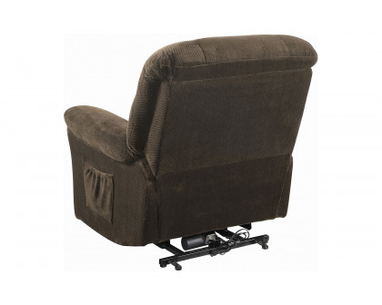 Coaster™ Upholstered Power Lift Recliner - Chocolate